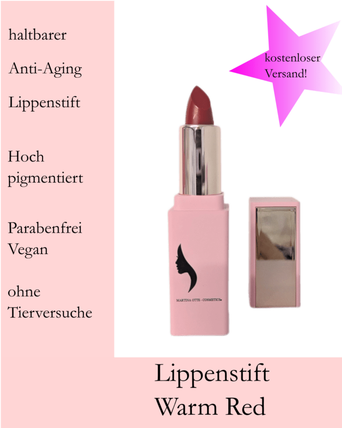 Lippenstift Warm Red aus der Heartbeat Collection von Martina Otte Cosmetics®